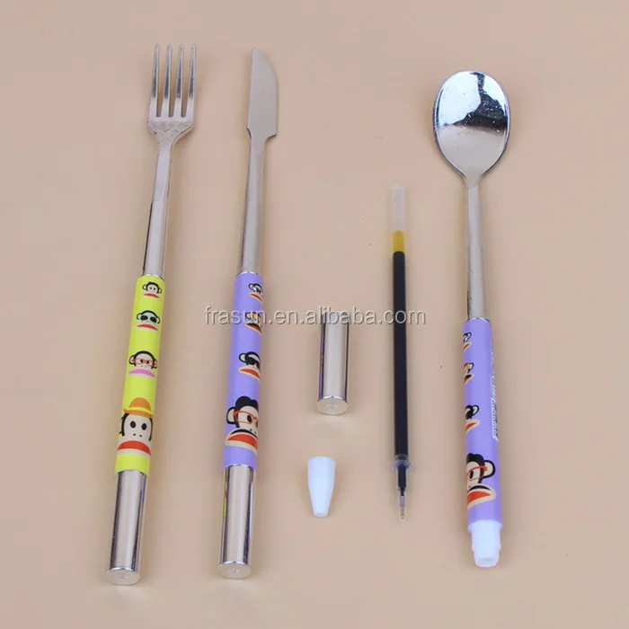 Kitchen fork knife spoon three-piece suit Amazon online platform gel pen