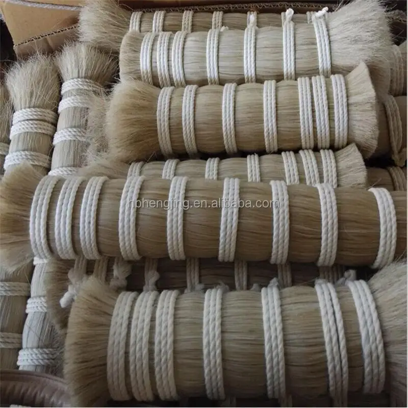 Washed horse tail hair white/black/mixed/light grey for brush