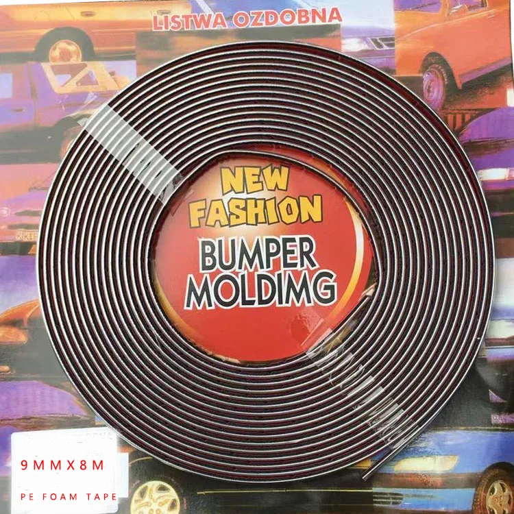 Chrome Car Exterior Edge Guard Moulding Strip Self Adhesive Trim for Body Line