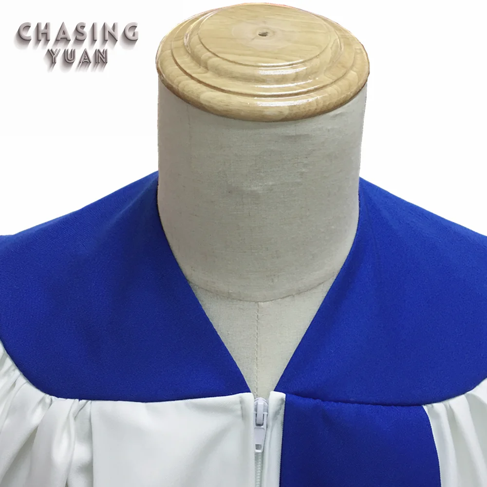 
Wholesale Custom White/Blue Church Choir Robe 