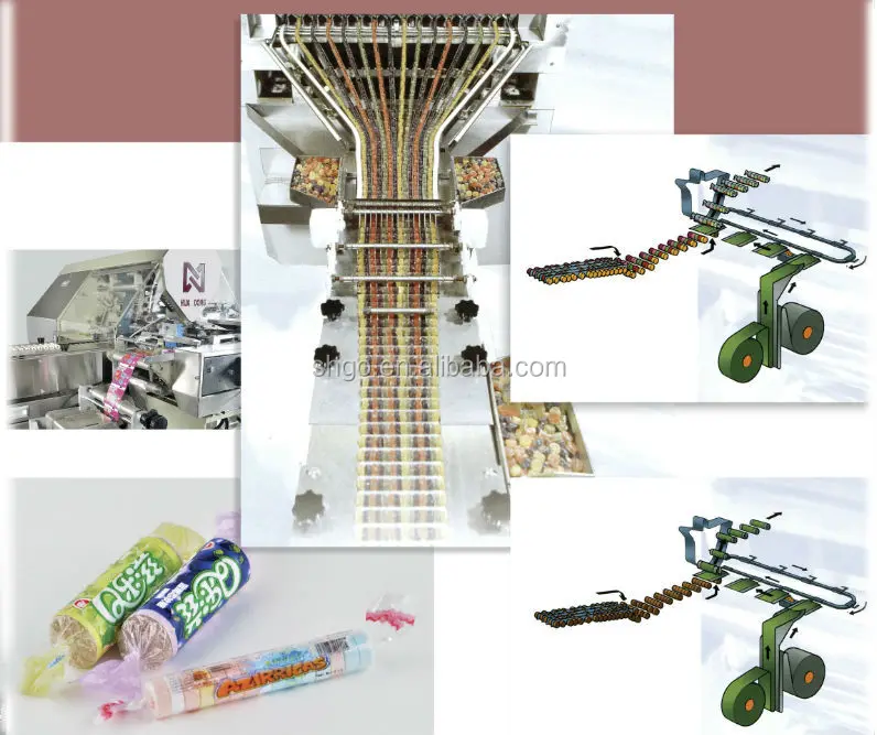 Jelly candy packing machine candy roll wrapping machine