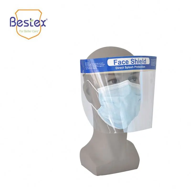 
Plastic Full Fashion face shield 32*22CM double anti fog plastic medical face shield 