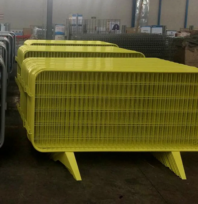 Galvanized crowd control barrier event fence with movable feature pedestrian using powder coated