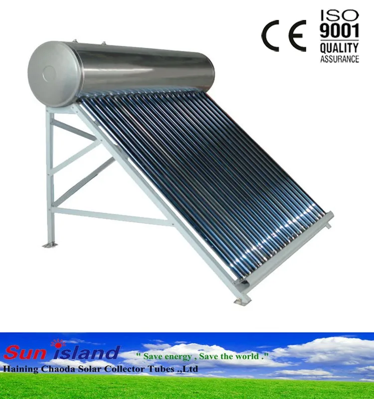 non-pressurized solar water heater/SUS304-2B inner tank SUS201 outer tank