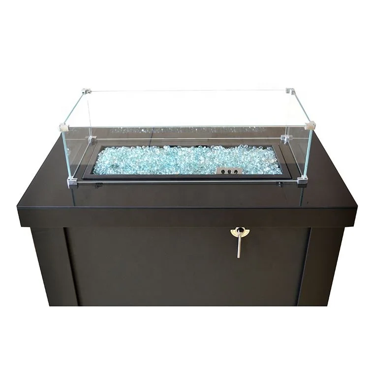 Backyard Metal Iron Gas Outdoor Fire Pit Black