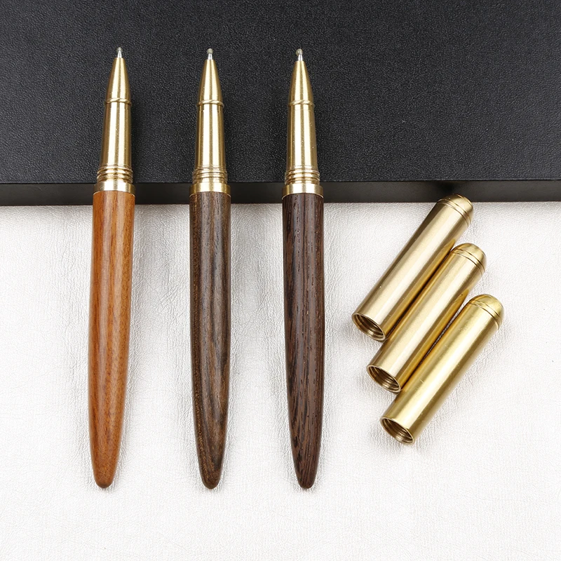 Luxury Eco Friendly Custom Wooden  Pen Brass Roller Pen for Promotion