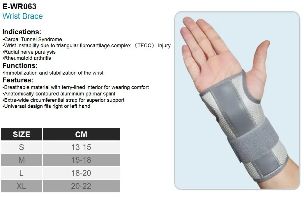 E-Life E-WR063 High Quality Mesh Wrist Brace Thumb Wrist Support Band