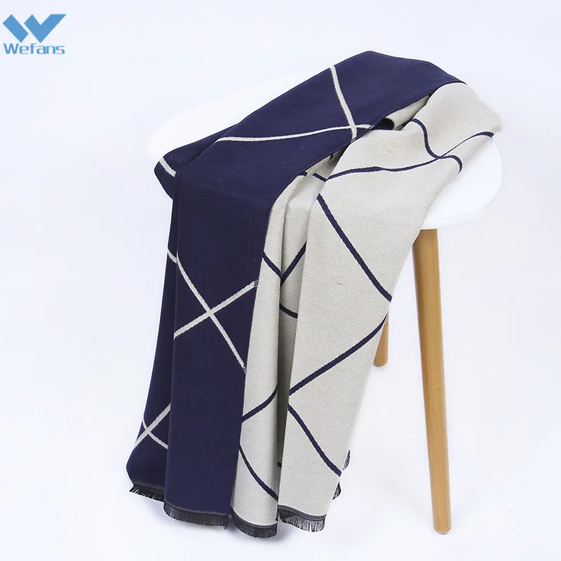 
Wefans China manufacturers weave Diamond pattern plaid pashmina shawl scarf 100% cashmere scarf 