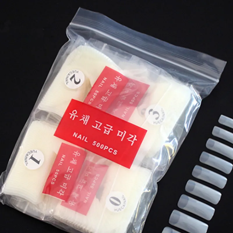 Professional Artificial False Nails French Half and Full Cover 500pcs Fake Nails Salon French Nail Tips