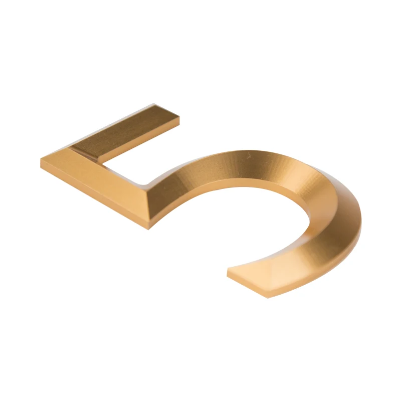 Decorative solid carved metal multicolor alphabet 3d laser cut aluminium letters and numbers