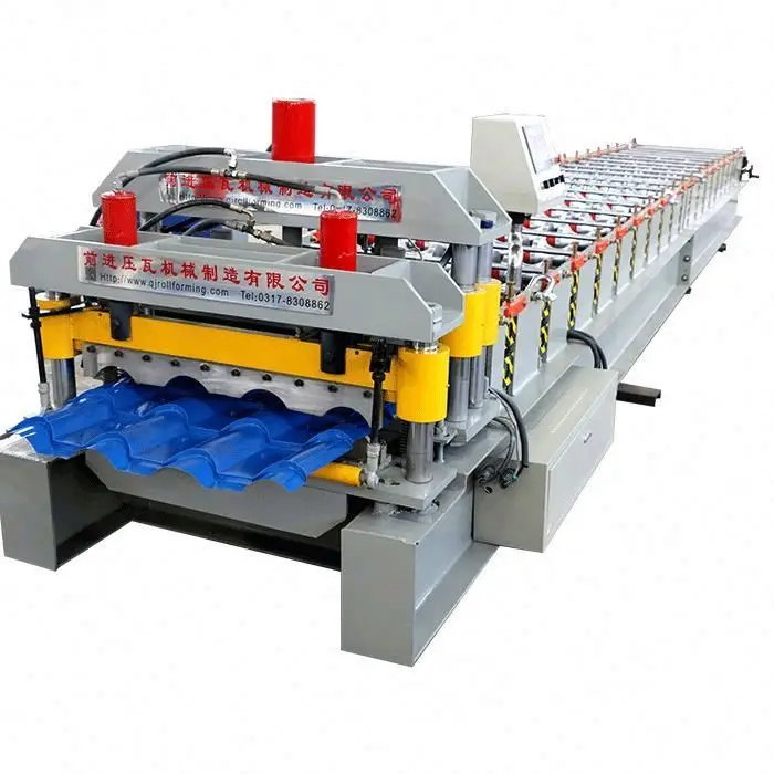 Automatic Step Waved Aluminum Glazed Tile Roof Panel Forming Making Machine