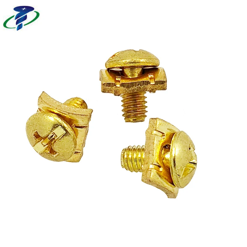 M4*8 Brass Philip Pan Head Terminating Screw With Square Washer