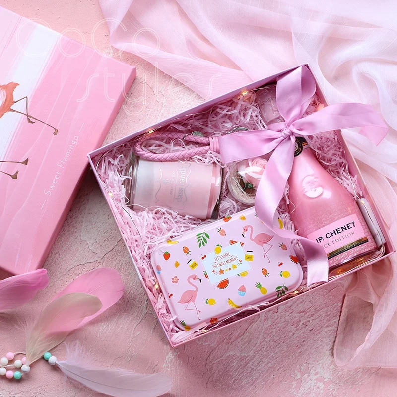 Cocostyles bespoke romantic lovely pink gift box with thermos gift sets for charm women unique gift ideas birthday present