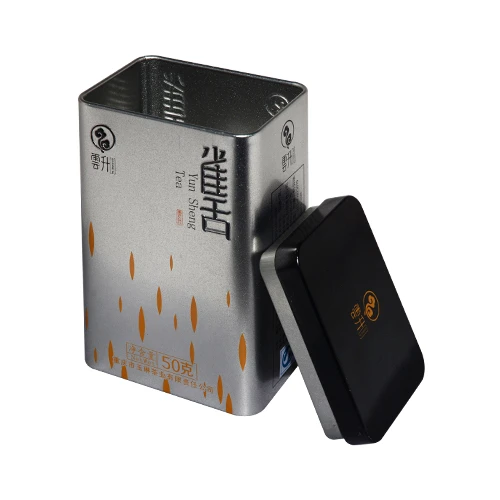 Factory Metal Box Manufacturing White Paint Tin Cans Tea Tins For Loose Tea Coffee Regular Square Tea Tin Packaging With Lids