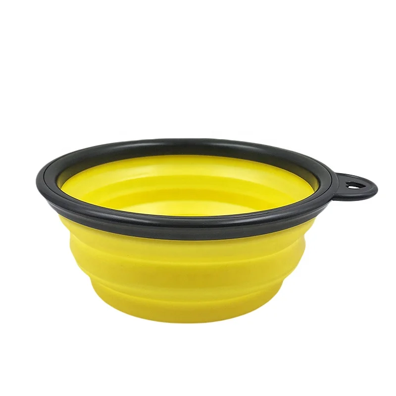 Portable Collapsible Pet Cat Dog Food Foldable Silicone Dogs Travel Drinking Bowl Water and Food Feeder Bowl