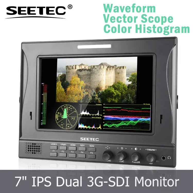 3G-SDI камера топ отслеживания высокого разрешения сигнала Vetor сфера RGB гистограмма 7 дюймов ips lcd поле монитор