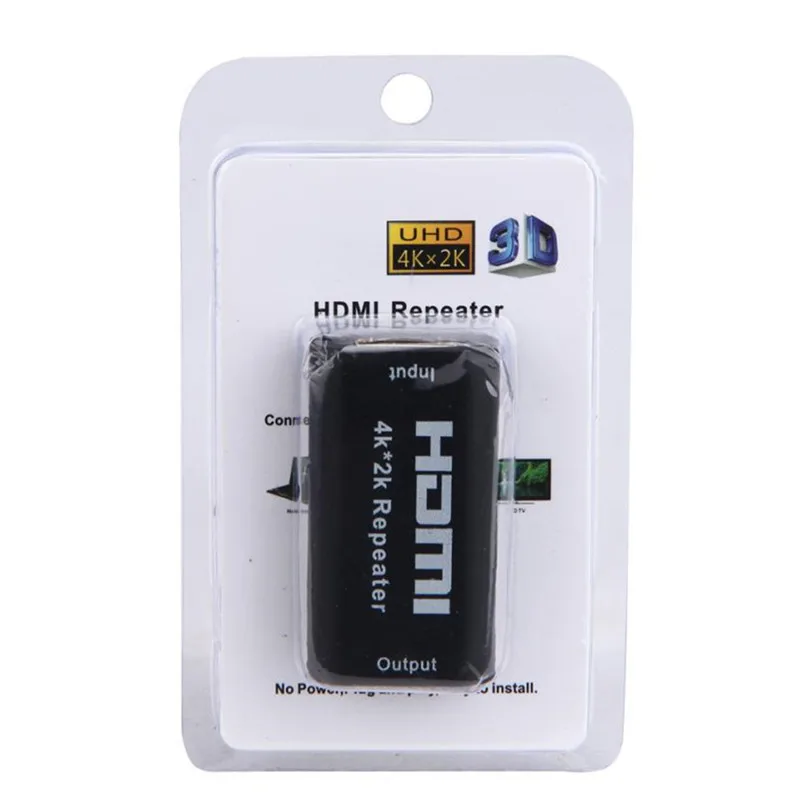 HDMI Repeater Extender 1080P 3D HDMI 4K*2K Signal Repeater Extender Booster Adapter Over Signal HDTV Up To 40M