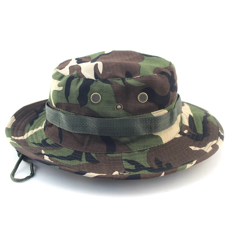 Best selling cheap camo hiking camping bucket hat fisherman hat Camouflage hat cap