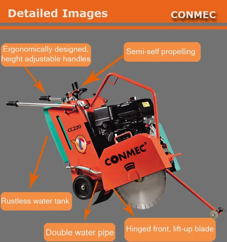 
Concrete Cutting Machine,Electric Start GX390 9.6kw/13.0hp Gasoline Portable Concrete Cutter(CE) 