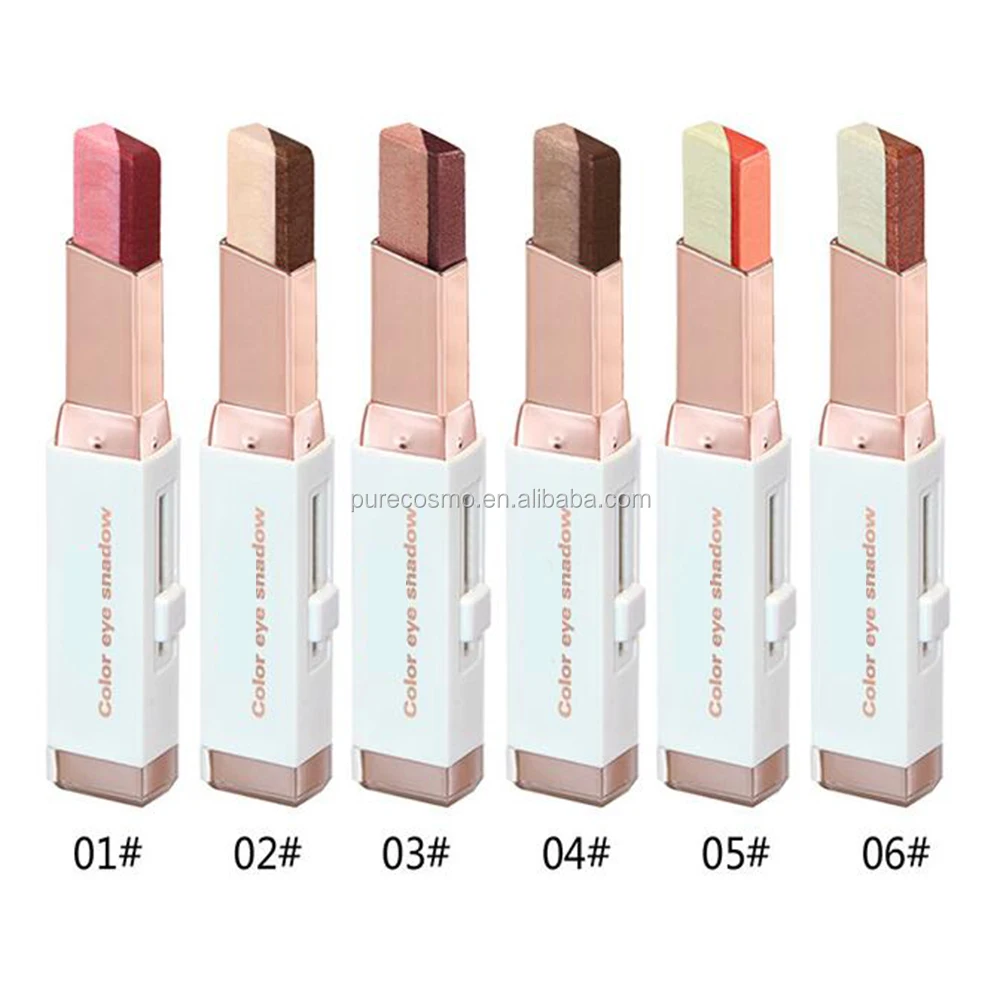 Private Label Hot Sale Waterproof Double Color Shimmer Eye shadow Stick Eyeshadow Pen