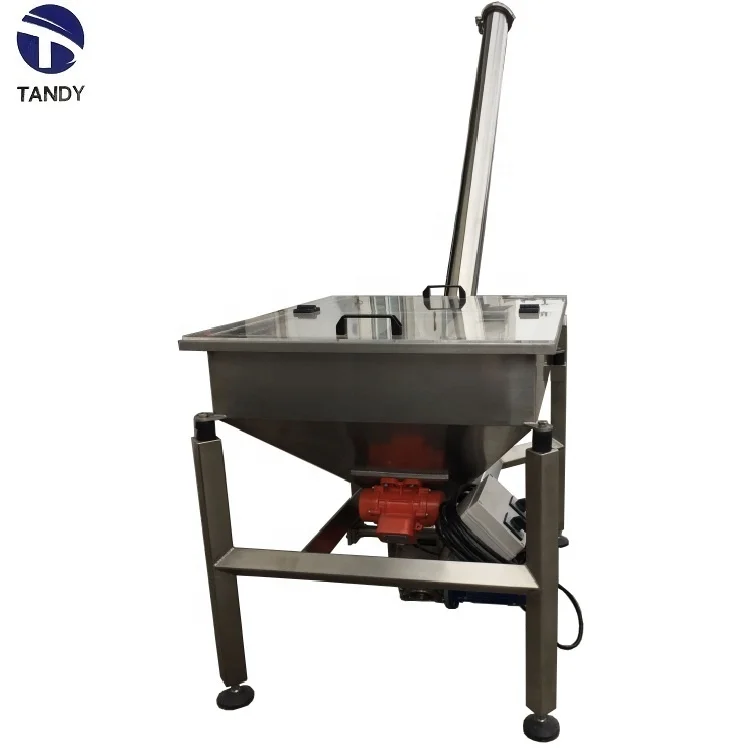 Cocoa powder transmission screw conveying feeder auger transporting machine with vibration hopper