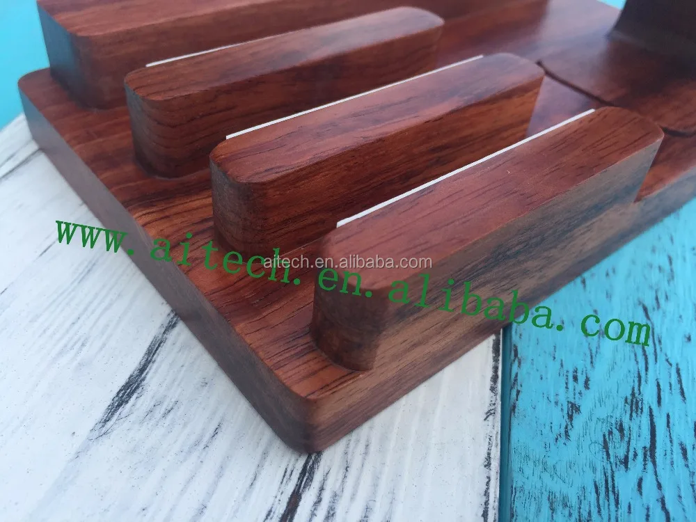 
Bamboo desktop storage tray for ipad cell phone watch, wooden stationery holder 