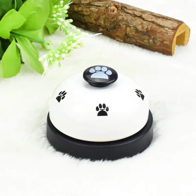 
Ready to ship Metal Desk Call Bell Dog Training Bells with Footprints Pattern for Kitchen Counter Reception 