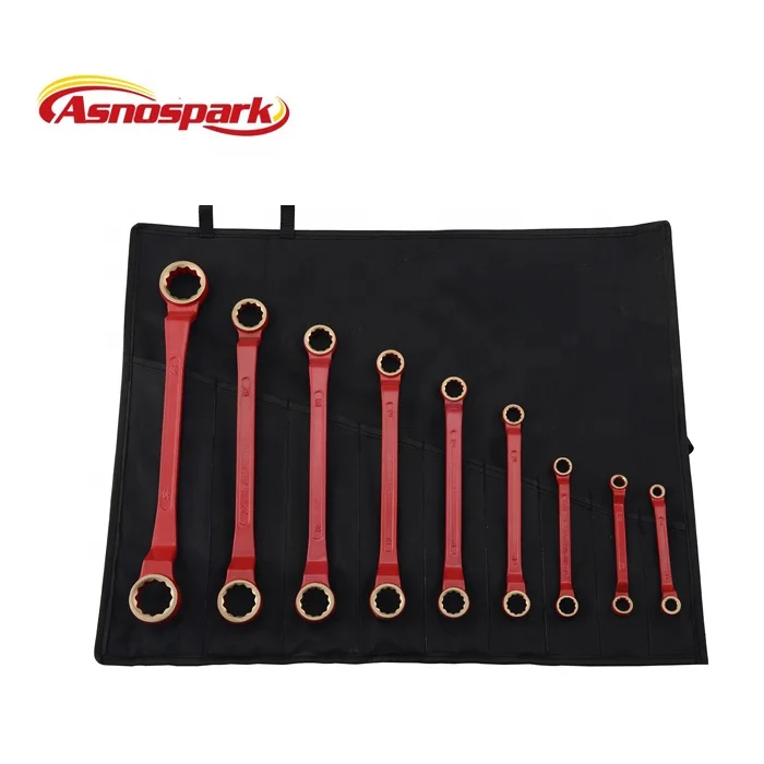 Non sparking double box ring spanner wrench set