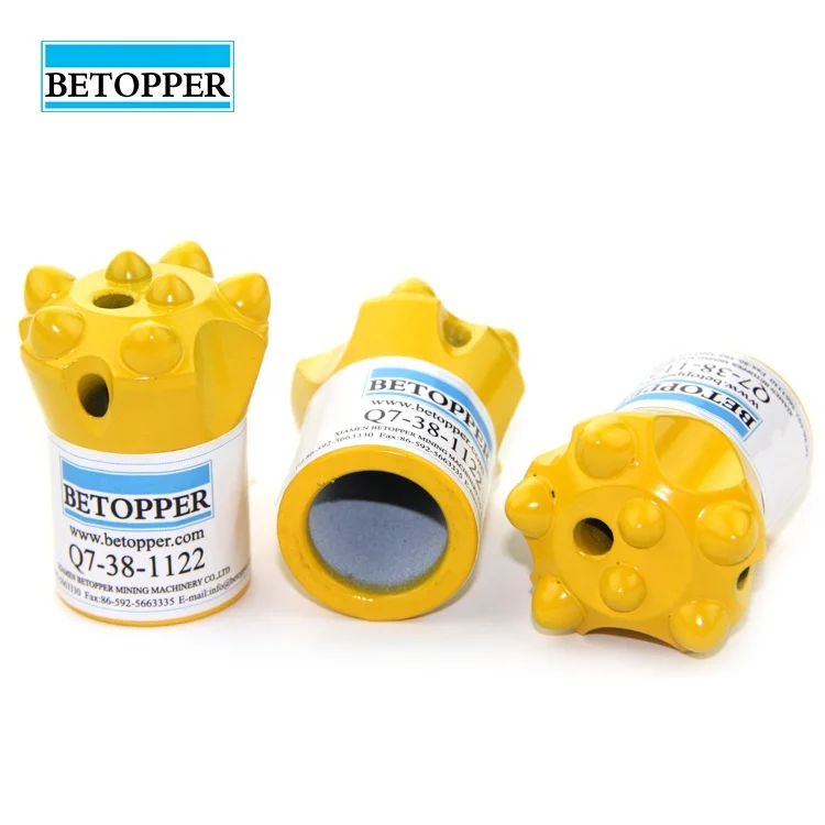 7 buttons 38mm yellow color  tapered button drill bit