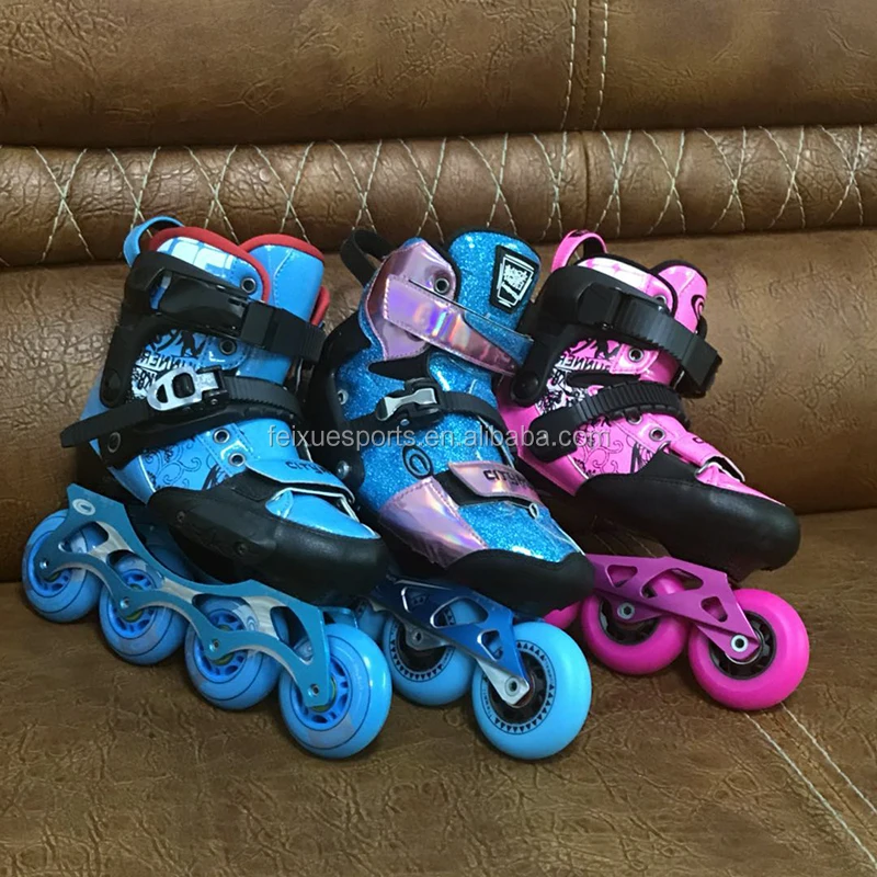 wholesale Inline roller skating shoes professional speed skate 110mm 100mm 90mm 84mm carbon fiber wheels shoes for kids