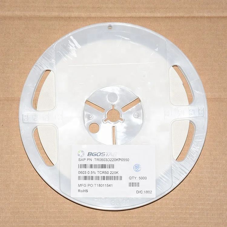Высокое качество SMD конденсатор 0603 0.5% TCR50 220 К TR0603D220KP0550