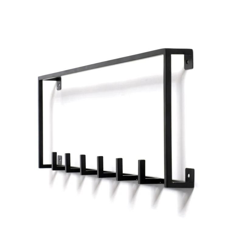 
Simple decorative metal wall mounted hanging shelf with 10 hooks 