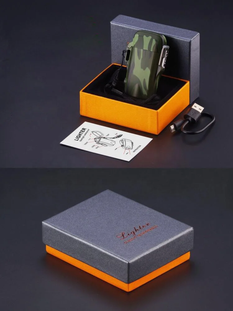 LED Flashlight Water Resistant USB Charging Electric Arc Lighter Waterproof