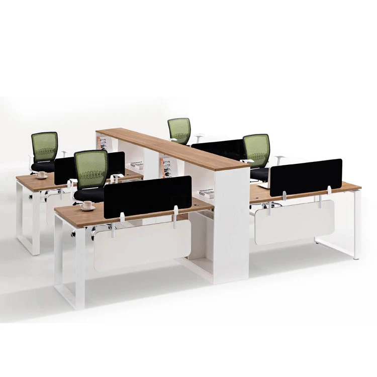 
Used Office Room Dividers Space Saving Workstation 4 Seater Office Desk for Small Office 