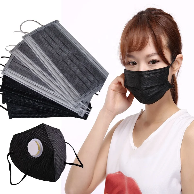 disposable KN95 mask Cup type Fold Dust Facemask non-woven active carbon filter anti pollution respirator