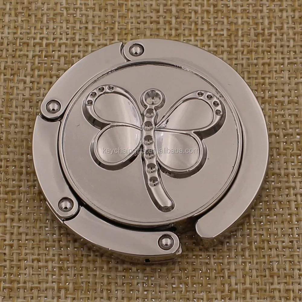 Нежная вешалка для кошелька/складной крючок кошелька/круглый держатель сумки с бабочкой