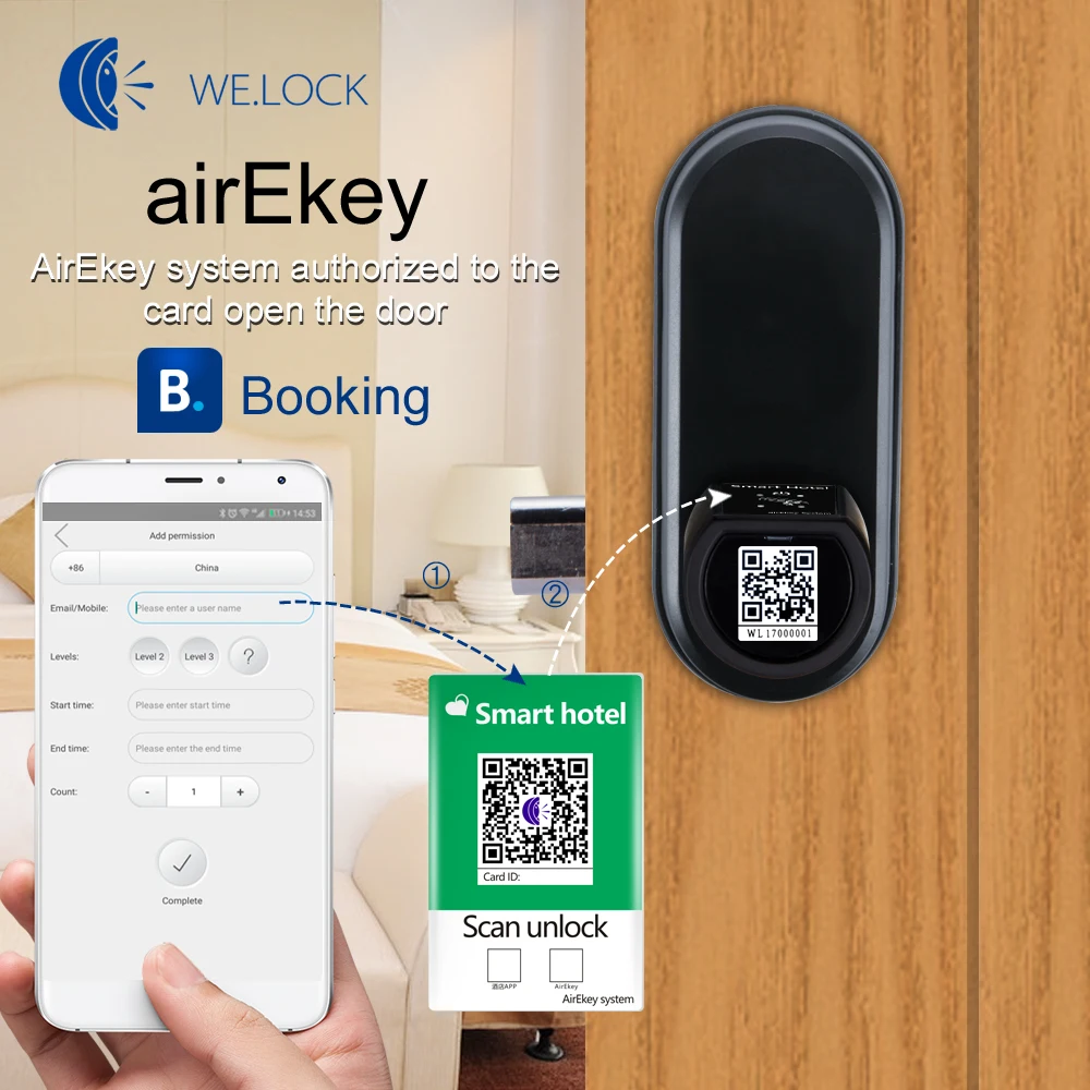 AirEkey System Smart Hotel Rfid free APP lock  for Internet of Things