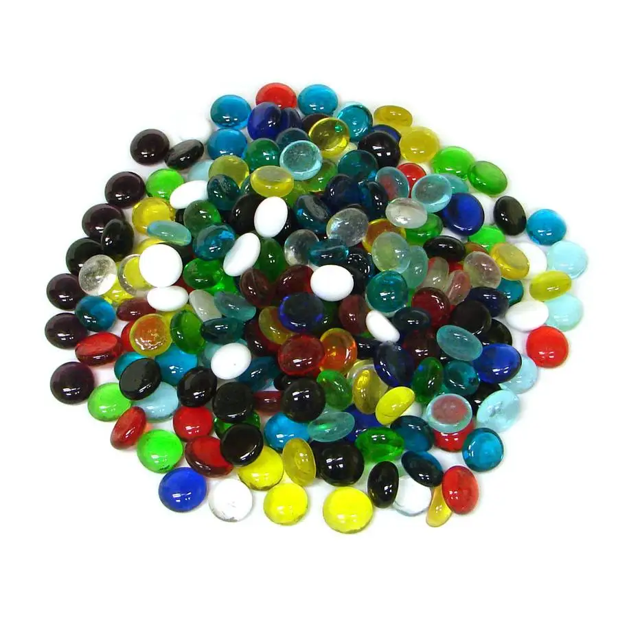 High Quality Low Price Round Decorative Glass Gems Reflective Fire Glass Beads
