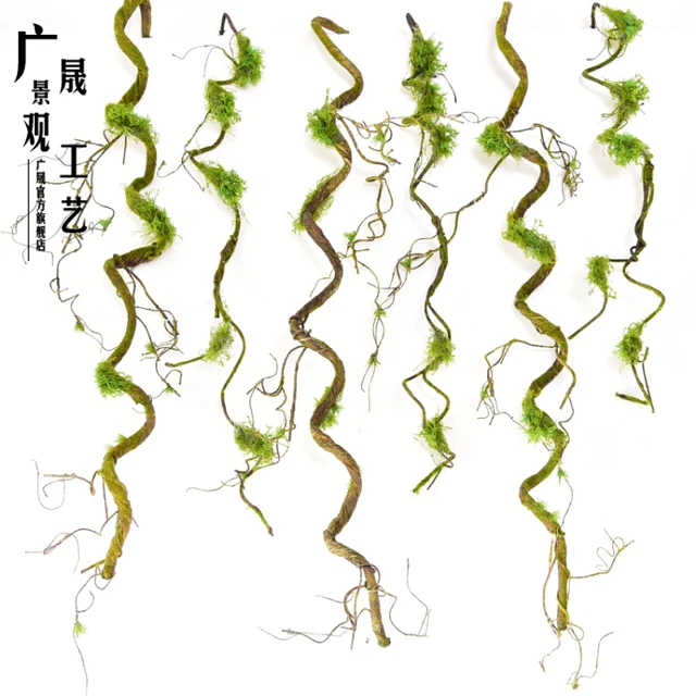 120cm Artificial plastic moss Vine  Hanging Plants Dry Branch for Scene Layout Occasion