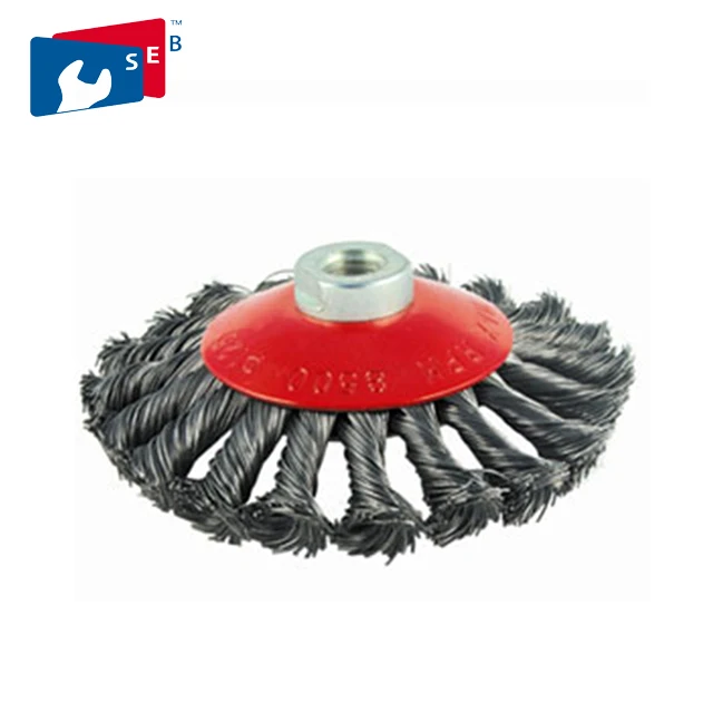 Скрученная Коническая щетка с узлом 4 дюйма для шлифовальной машины 100 мм
