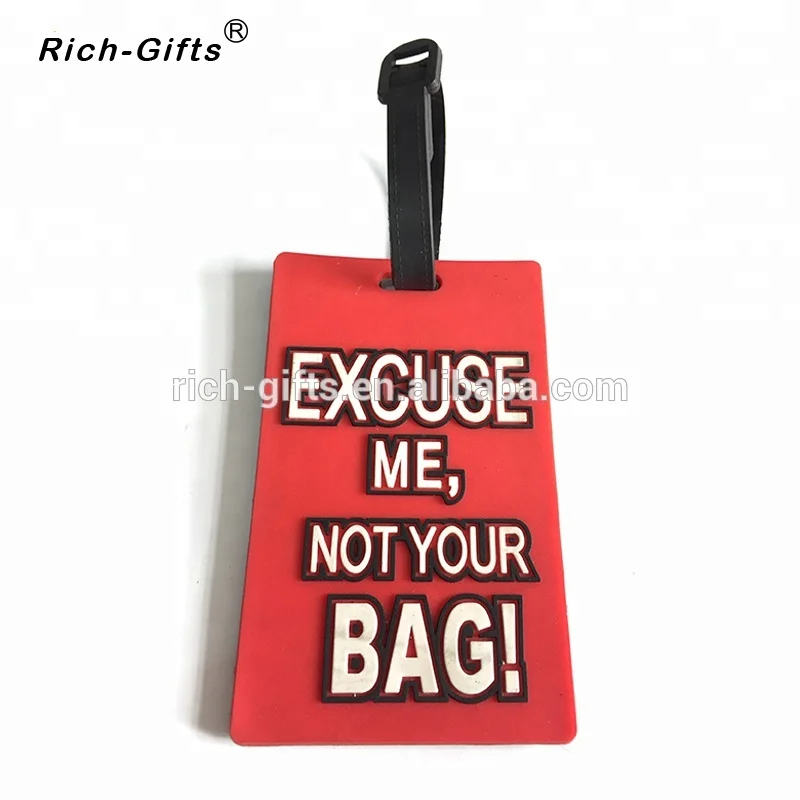 Customized 3D cartoon bus LOGO PVC luggage tags for ssouvenir Travler(RL-0010)