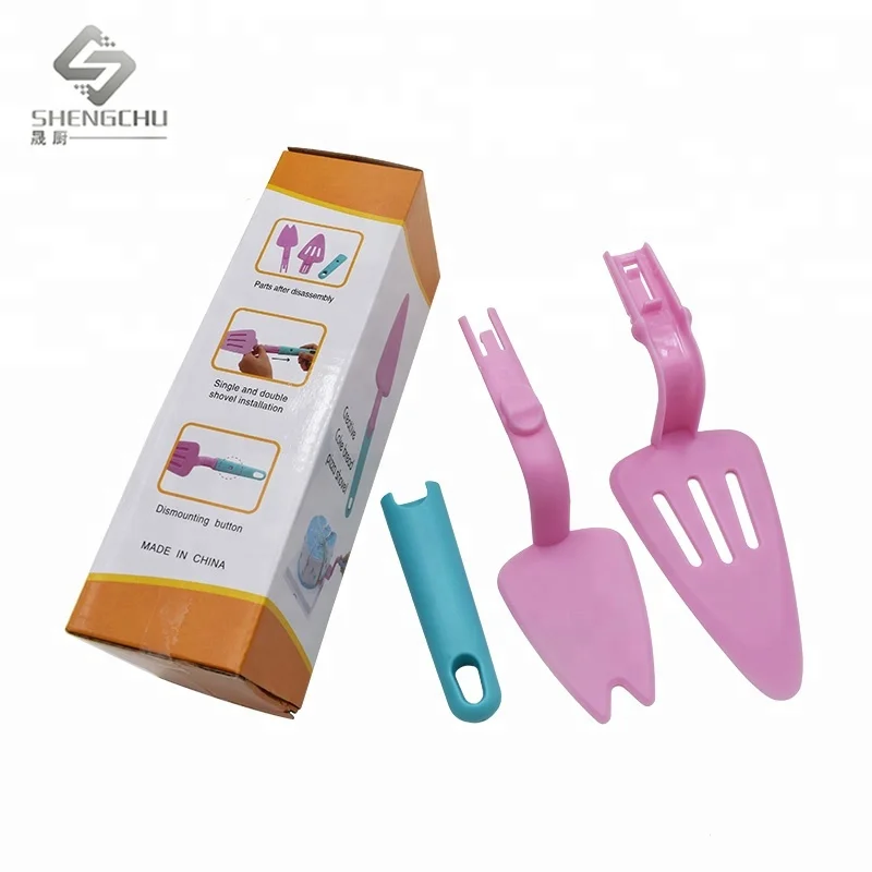 Pink cake server,cake shovel adjustable plastic cake server knife