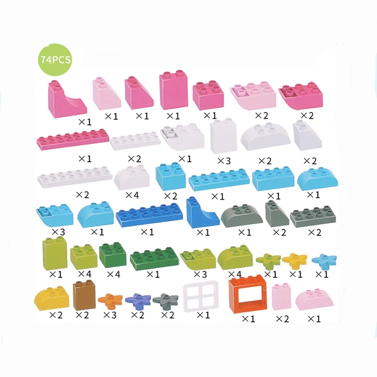 Classic Big Building Blocks Set Compatible with All Major Brands STEM Large Bricks Toys DIY Engineering Gifts for Kids Toddlers