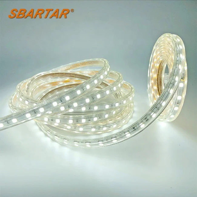 Новый продукт украшение для дома 220 В 14 4 Вт 5050 светодиодные ленты 60 светодиодов/метр веревка белый свет гибкая светодиодная лента