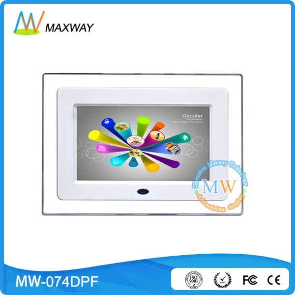 OEM / ODM завод батарейках 7 дюймов цифровая фоторамка акриловые