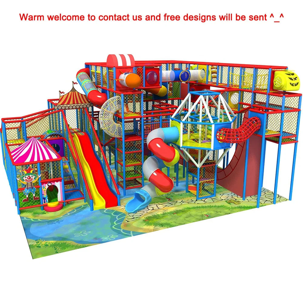 Large kids toy indoor pool slide playground plastic slide children indoor soft play centre for commercial