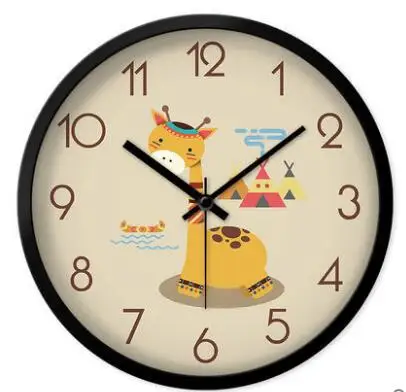 10 inches customized round decorative dome metal wall clock