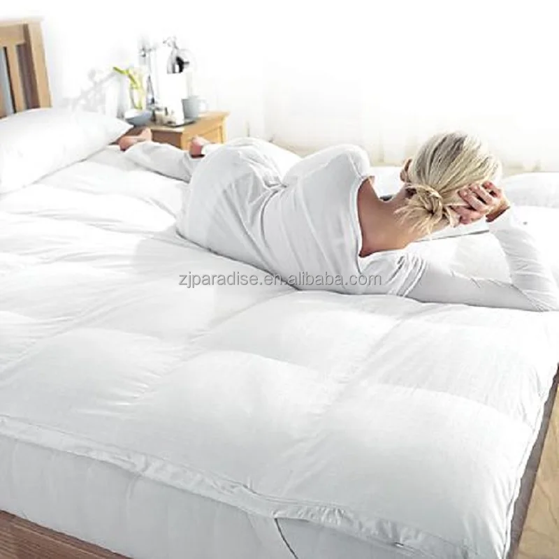 winter inflatable high quality filled with 75% white duck goose down bed matress