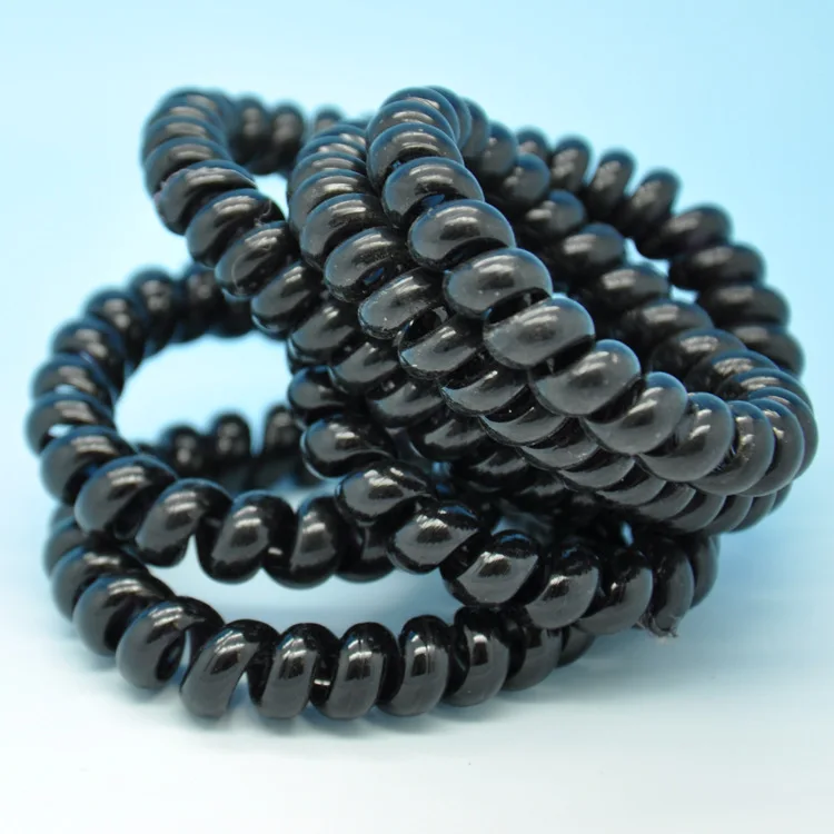 Bulk Wholesale Elastic Plastic Telephone Cord Hair Ties