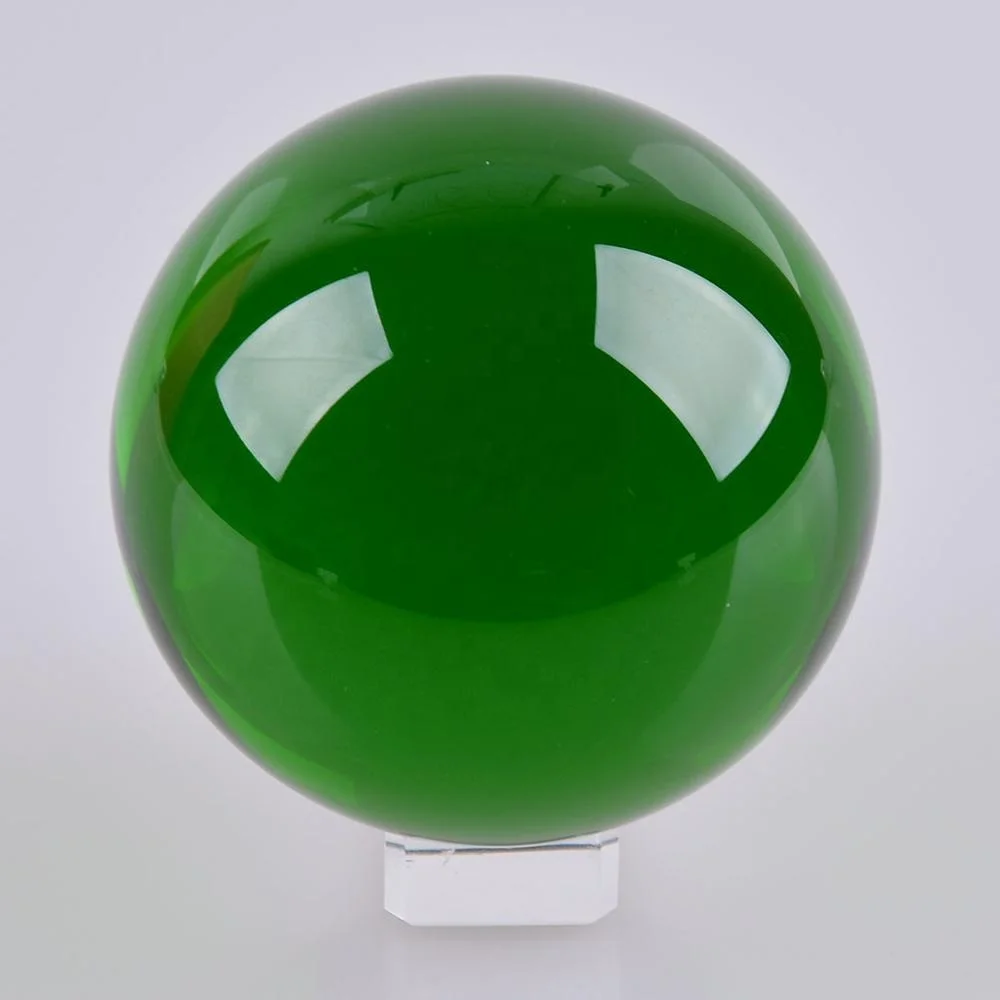 Glass Crystal Ball 100mm Healing Sphere Photography Props Ball Gifts without base